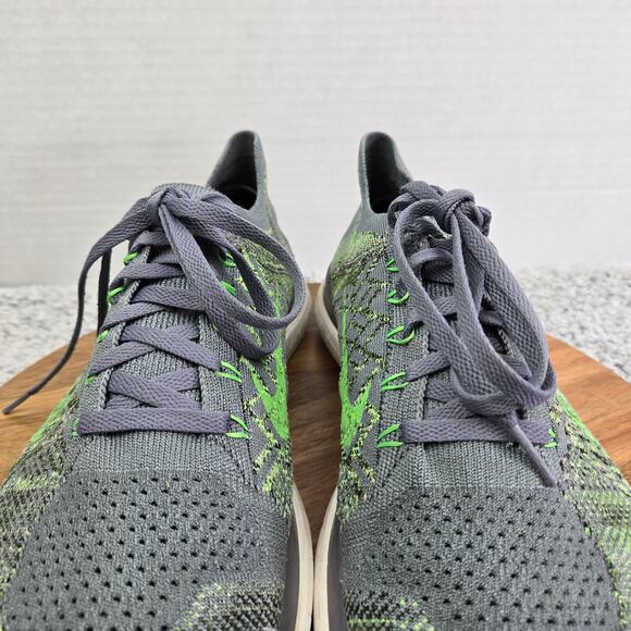 Nike Free 4.0 Flyknit Cool Grey Green Athletic Running Shoe Mens 11 717075-007 - Picture 7 of 14